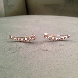 Silver Ear Climber Earrings